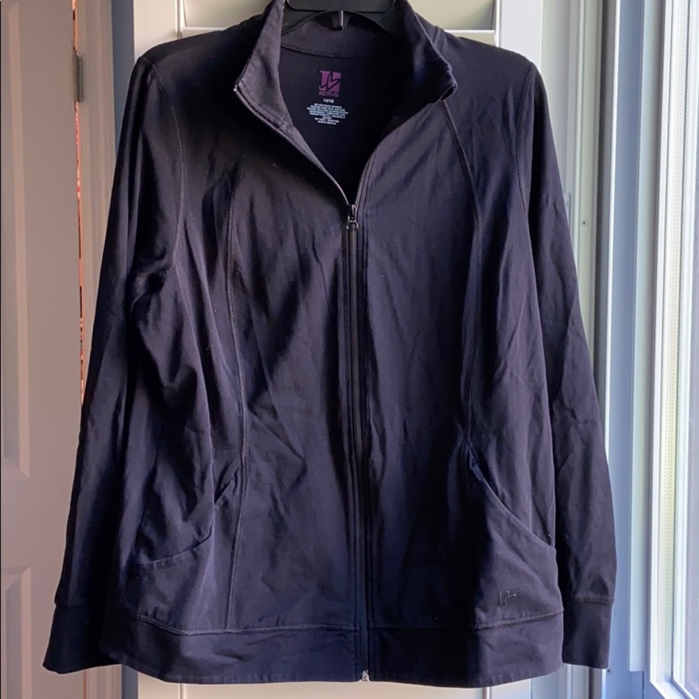 Black workout zip up jacket